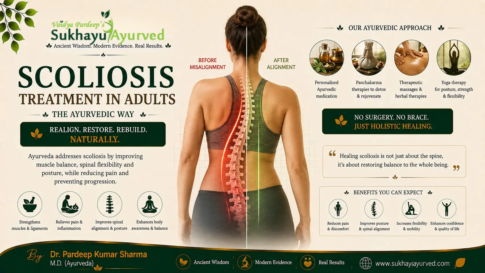 Scoliosis in Adults: What Ayurvedic Treatment Can and Cannot Correct