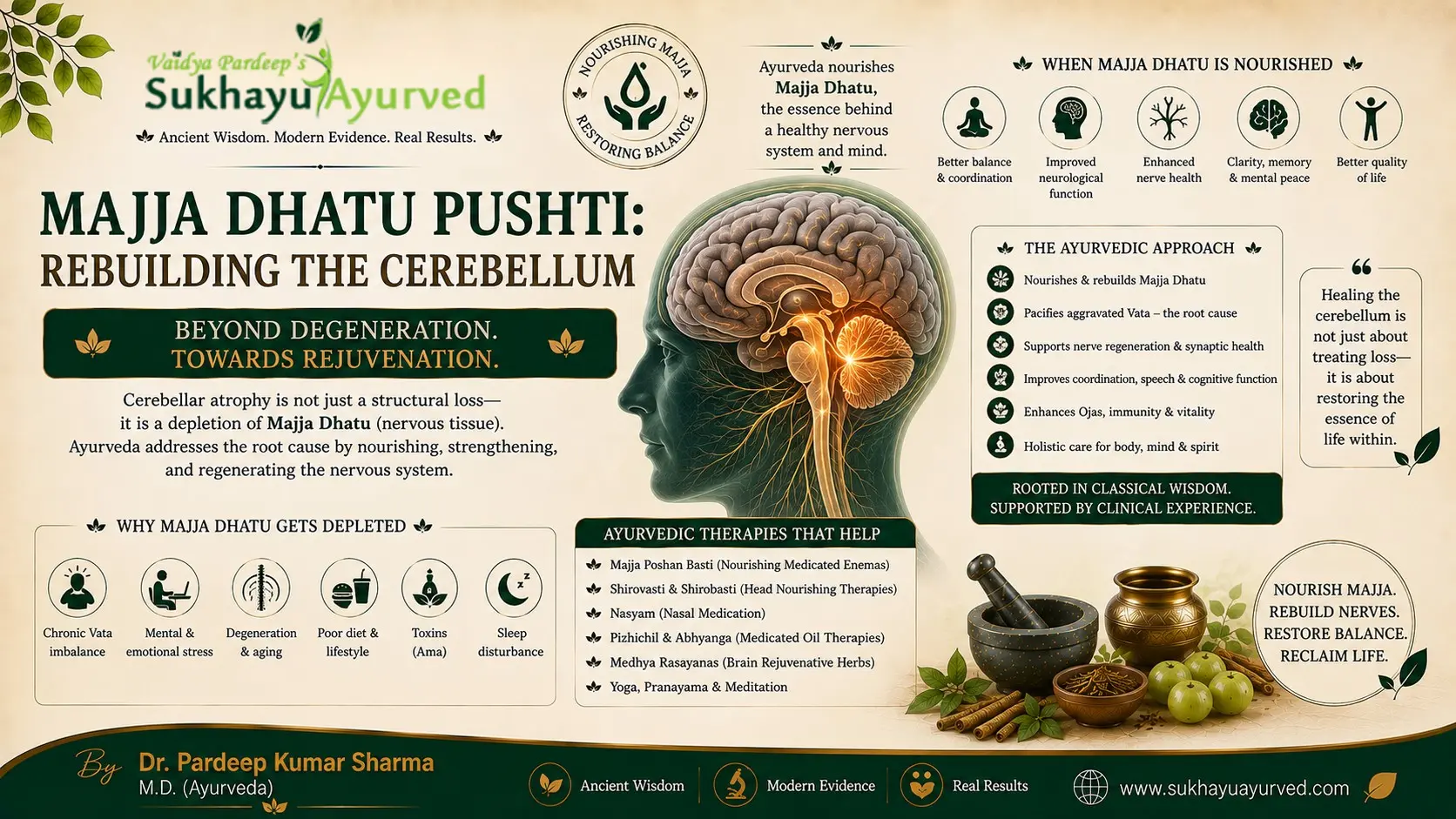Majja Dhatu Pushti: The Ayurvedic Logic of Rebuilding the Cerebellum